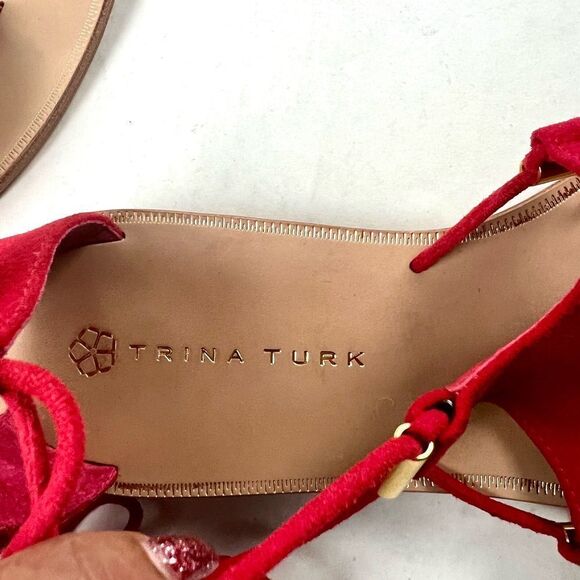 Trina Turk Bayley Suede Sandals - Picture 9 of 10